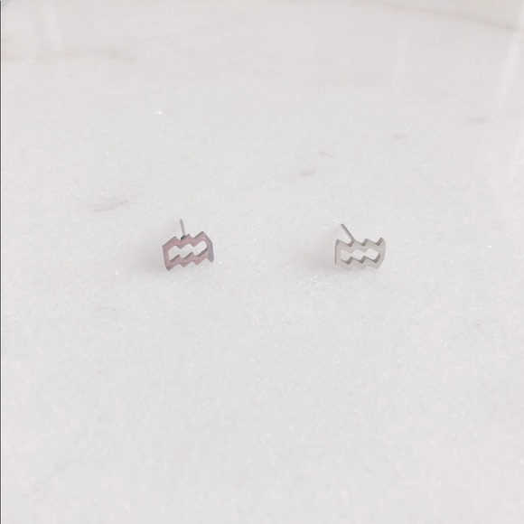 ♒️ Horoscope Stud Earrings - Picture 2 of 14